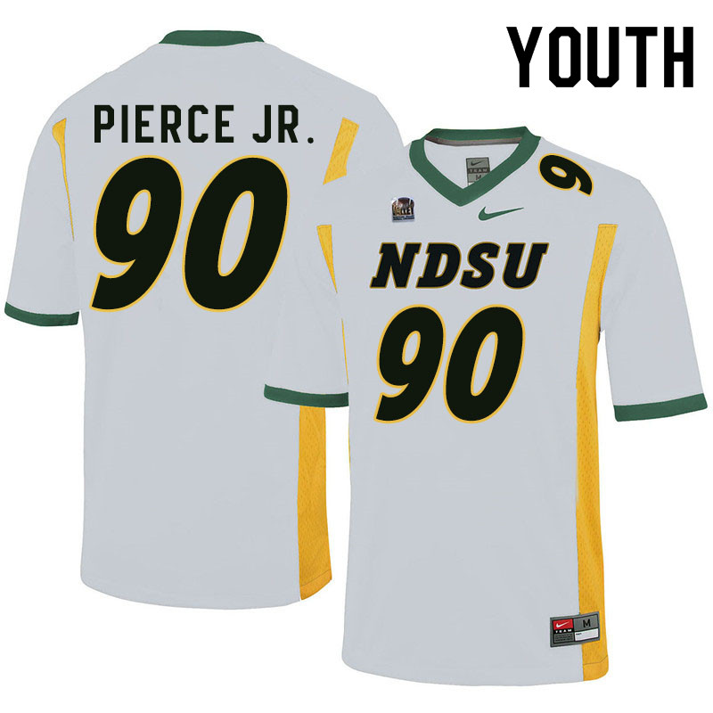 Youth #90 Tony Pierce Jr. North Dakota State Bison College Football Jerseys Sale-White